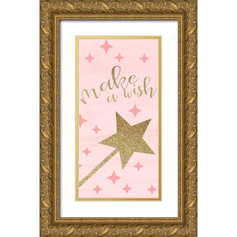 Make a Wish Gold Ornate Wood Framed Art Print with Double Matting by Kimberly, Allen