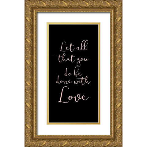 Be Still 1 v2 Gold Ornate Wood Framed Art Print with Double Matting by Kimberly, Allen