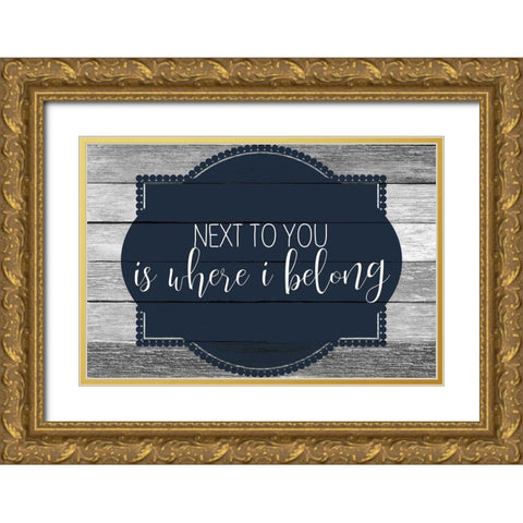 Next to You Gold Ornate Wood Framed Art Print with Double Matting by Kimberly, Allen