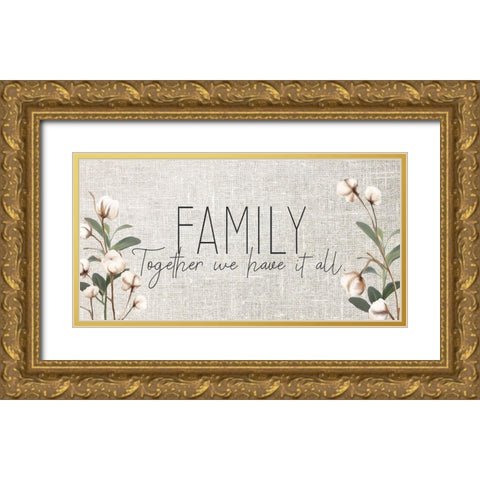 Family Together Gold Ornate Wood Framed Art Print with Double Matting by Kimberly, Allen