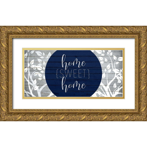 Home Sweet Home Tree Gold Ornate Wood Framed Art Print with Double Matting by Kimberly, Allen