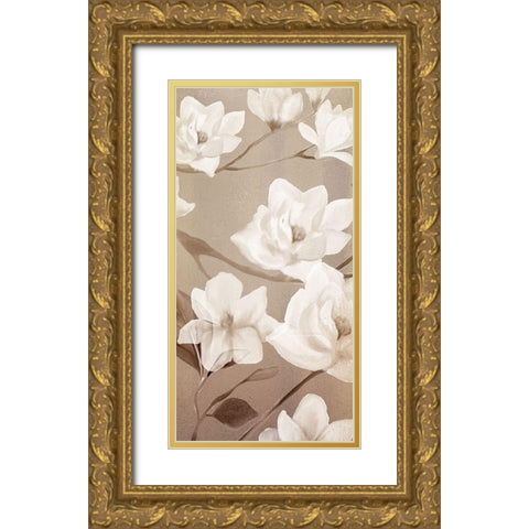 Magnolia Panel 2 Gold Ornate Wood Framed Art Print with Double Matting by Kimberly, Allen