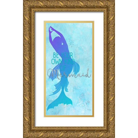 Mermaids 1 Gold Ornate Wood Framed Art Print with Double Matting by Allen, Kimberly