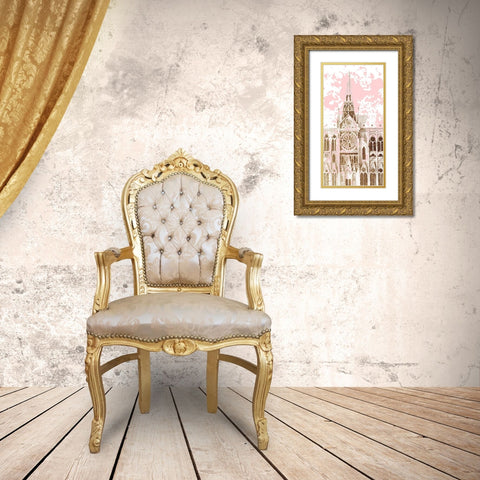 Bonjour Paris 3 Gold Ornate Wood Framed Art Print with Double Matting by Allen, Kimberly