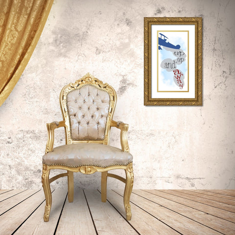 Up Up 1 Gold Ornate Wood Framed Art Print with Double Matting by Allen, Kimberly