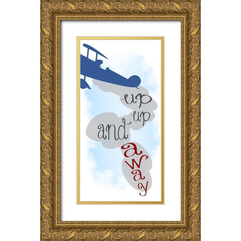 Up Up 1 Gold Ornate Wood Framed Art Print with Double Matting by Allen, Kimberly