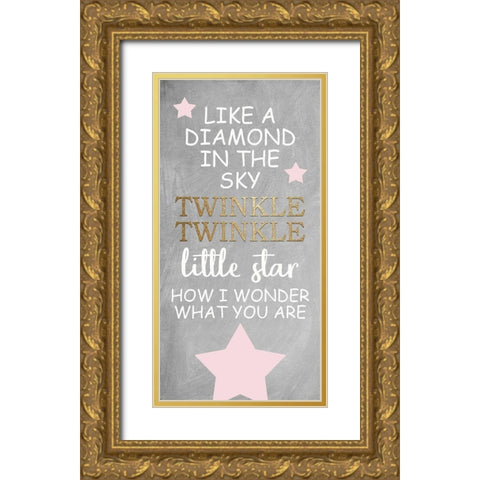 Twinkle Twinkle 6 Gold Ornate Wood Framed Art Print with Double Matting by Allen, Kimberly