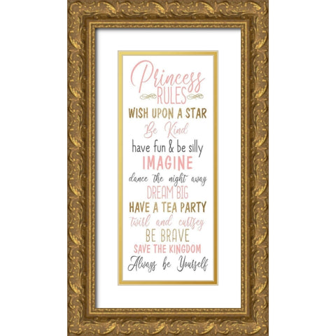 A True Princess 5 Gold Ornate Wood Framed Art Print with Double Matting by Allen, Kimberly