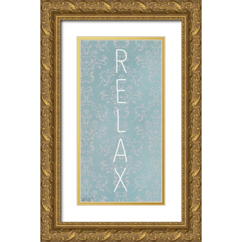Le Bain 1 Gold Ornate Wood Framed Art Print with Double Matting by Allen, Kimberly