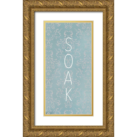 Le Bain 6 Gold Ornate Wood Framed Art Print with Double Matting by Allen, Kimberly