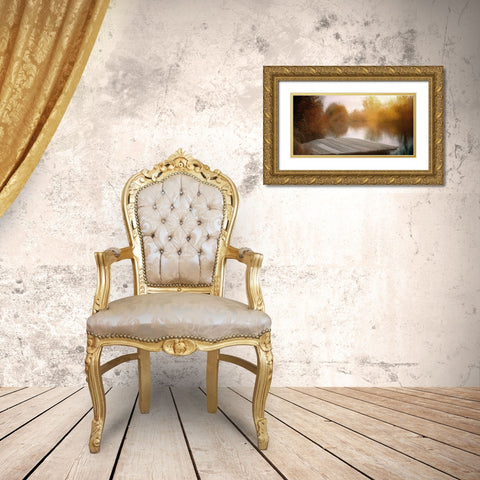 Lake View Gold Ornate Wood Framed Art Print with Double Matting by Allen, Kimberly