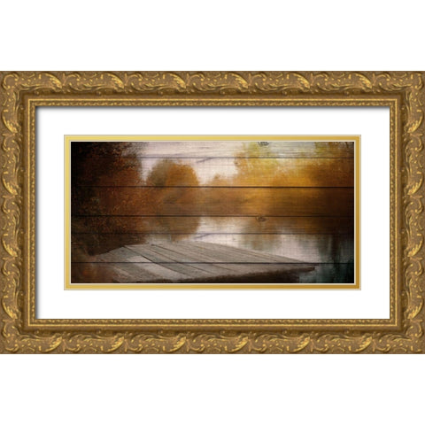 Lake View Wood Gold Ornate Wood Framed Art Print with Double Matting by Allen, Kimberly