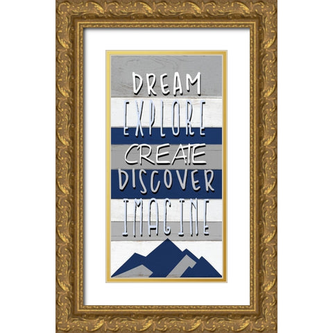 Dream Explore Gold Ornate Wood Framed Art Print with Double Matting by Allen, Kimberly