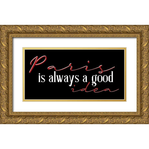 Paris Idea 2 Gold Ornate Wood Framed Art Print with Double Matting by Allen, Kimberly