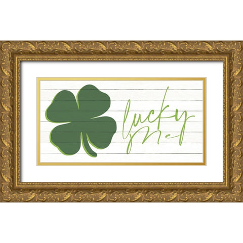 Lucky Me Gold Ornate Wood Framed Art Print with Double Matting by Allen, Kimberly