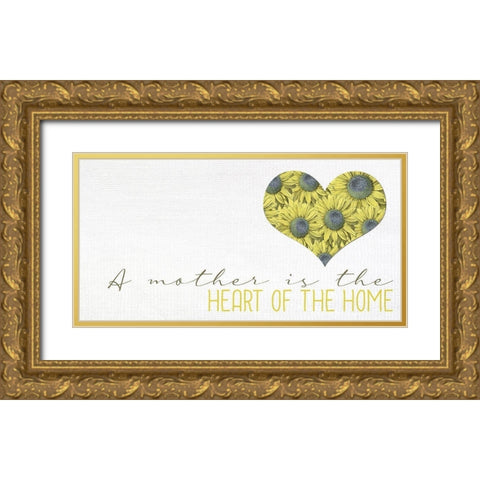Heart of the Home Gold Ornate Wood Framed Art Print with Double Matting by Allen, Kimberly