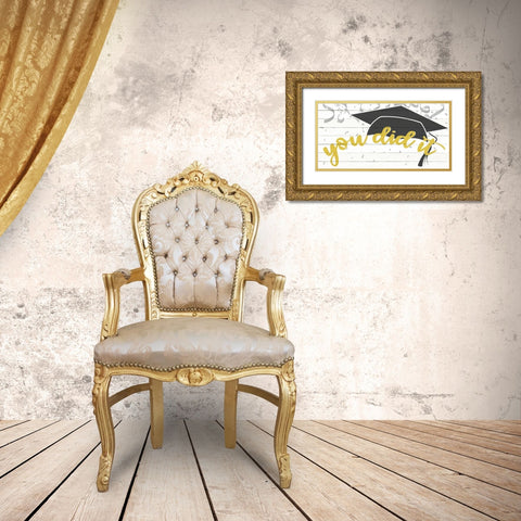 You Did It Gold Ornate Wood Framed Art Print with Double Matting by Allen, Kimberly