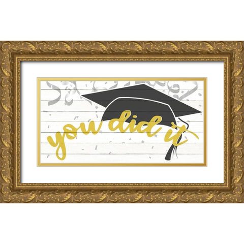 You Did It Gold Ornate Wood Framed Art Print with Double Matting by Allen, Kimberly