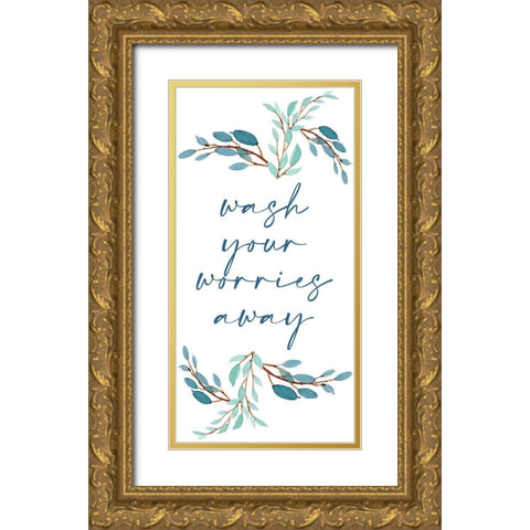 French Blue 5 Gold Ornate Wood Framed Art Print with Double Matting by Allen, Kimberly