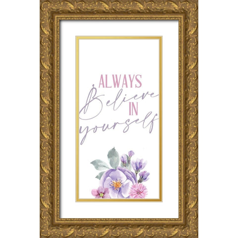 Hello Beautiful 2 Gold Ornate Wood Framed Art Print with Double Matting by Allen, Kimberly