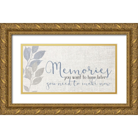 Memories V4 Gold Ornate Wood Framed Art Print with Double Matting by Allen, Kimberly