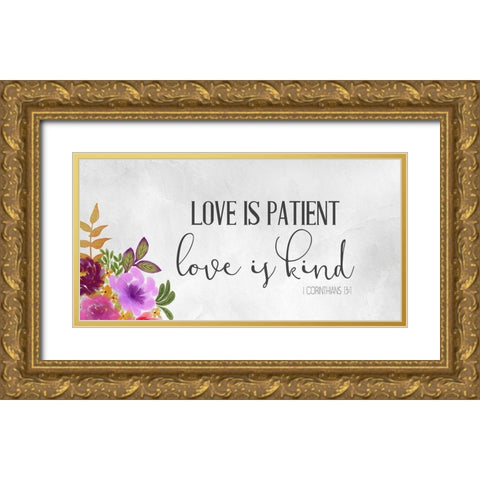 Love Is Gold Ornate Wood Framed Art Print with Double Matting by Allen, Kimberly