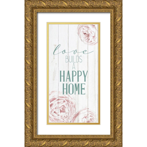 On Teal 3 Gold Ornate Wood Framed Art Print with Double Matting by Allen, Kimberly
