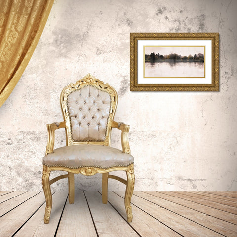 Serenity Lake Gold Ornate Wood Framed Art Print with Double Matting by Allen, Kimberly