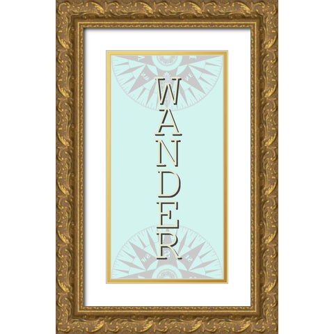 Minty 12 Gold Ornate Wood Framed Art Print with Double Matting by Allen, Kimberly