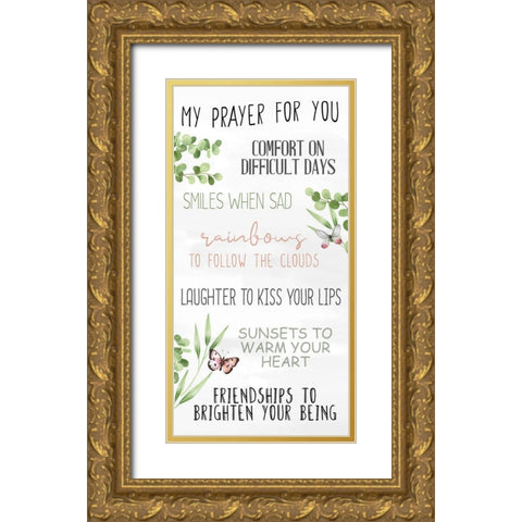 My Prayer 1 Gold Ornate Wood Framed Art Print with Double Matting by Allen, Kimberly