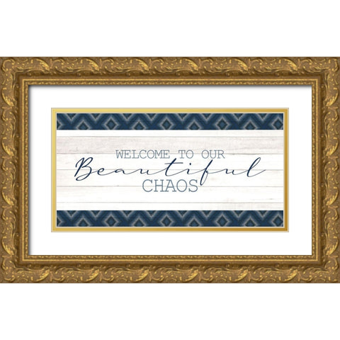 Beautiful Chaos Gold Ornate Wood Framed Art Print with Double Matting by Allen, Kimberly