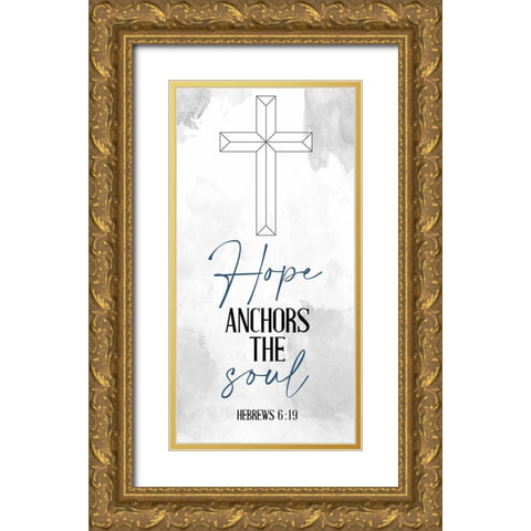 Faith Hope 2 Gold Ornate Wood Framed Art Print with Double Matting by Allen, Kimberly