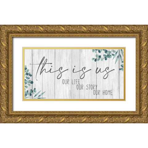 Our Panel v2 Gold Ornate Wood Framed Art Print with Double Matting by Allen, Kimberly