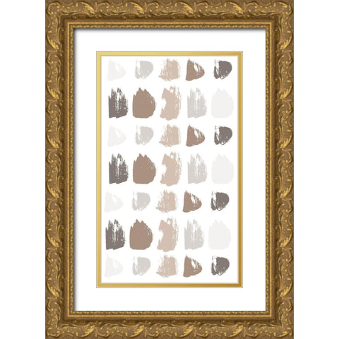Paint Daubs 1 Gold Ornate Wood Framed Art Print with Double Matting by Allen, Kimberly
