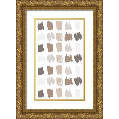 Paint Daubs 2 Gold Ornate Wood Framed Art Print with Double Matting by Allen, Kimberly