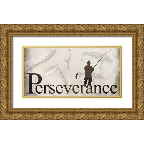 Perseverance Gold Ornate Wood Framed Art Print with Double Matting by Allen, Kimberly