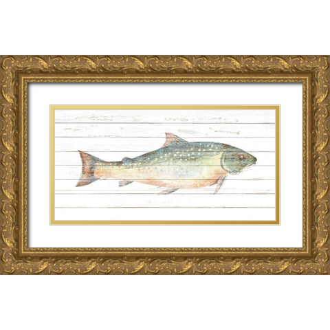 Trout 2 Gold Ornate Wood Framed Art Print with Double Matting by Allen, Kimberly