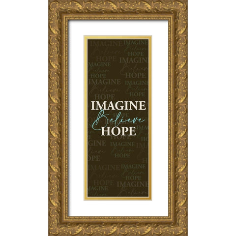 Imagine Gold Ornate Wood Framed Art Print with Double Matting by Allen, Kimberly