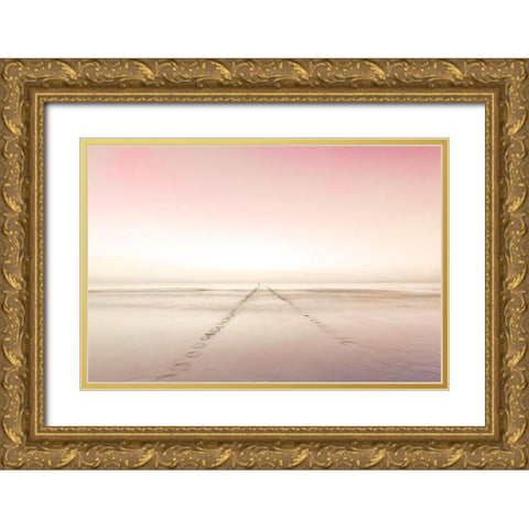 Water Pathway Gold Ornate Wood Framed Art Print with Double Matting by Allen, Kimberly