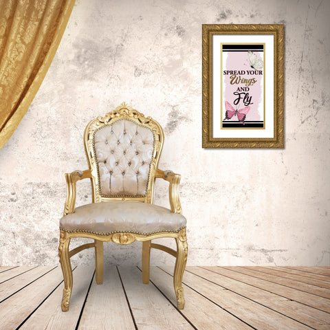 Brave Wings 2 Gold Ornate Wood Framed Art Print with Double Matting by Allen, Kimberly