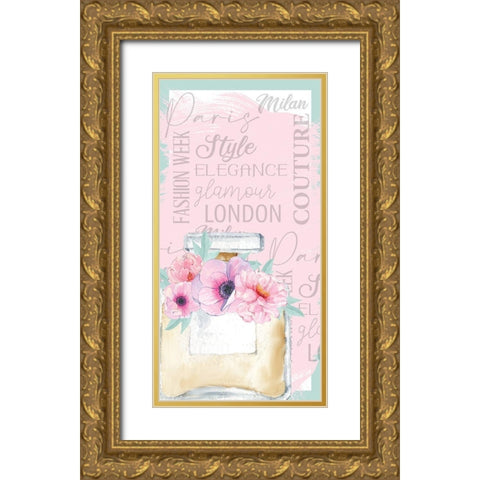 Perfume 1 Gold Ornate Wood Framed Art Print with Double Matting by Allen, Kimberly