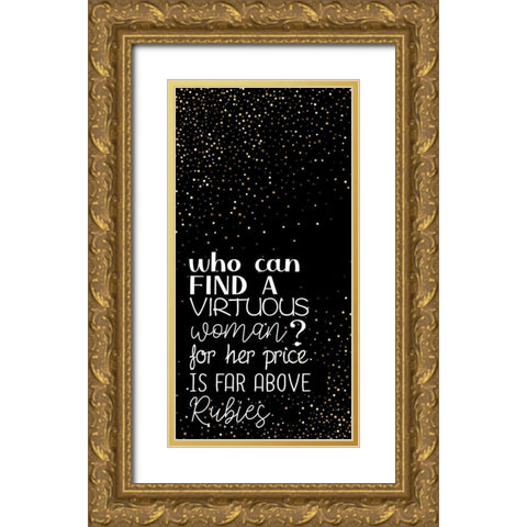 Rubies Gold Ornate Wood Framed Art Print with Double Matting by Allen, Kimberly