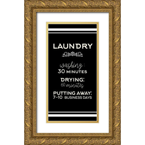 Laundry Days Gold Ornate Wood Framed Art Print with Double Matting by Allen, Kimberly
