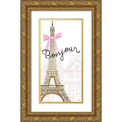 Paris Streets 1 Gold Ornate Wood Framed Art Print with Double Matting by Allen, Kimberly