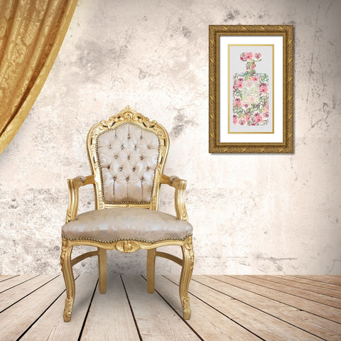 Pink Scent 3 V2 Gold Ornate Wood Framed Art Print with Double Matting by Allen, Kimberly