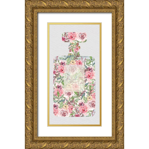 Pink Scent 3 V2 Gold Ornate Wood Framed Art Print with Double Matting by Allen, Kimberly