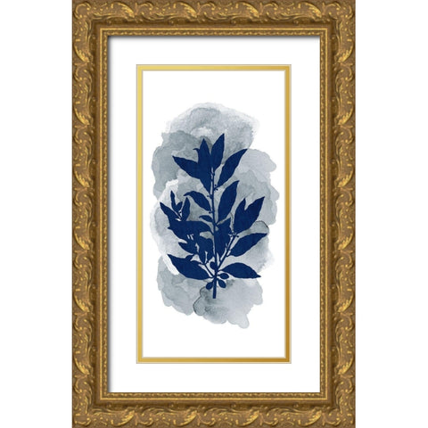 Botanical Branch Panel 1 Gold Ornate Wood Framed Art Print with Double Matting by Allen, Kimberly