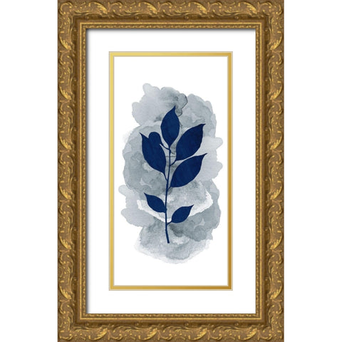Botanical Branch Panel 2 Gold Ornate Wood Framed Art Print with Double Matting by Allen, Kimberly
