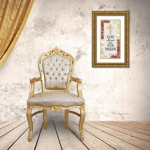 Your Needs 1 Gold Ornate Wood Framed Art Print with Double Matting by Allen, Kimberly