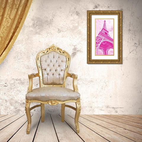 Paris Peonies 1 Gold Ornate Wood Framed Art Print with Double Matting by Allen, Kimberly